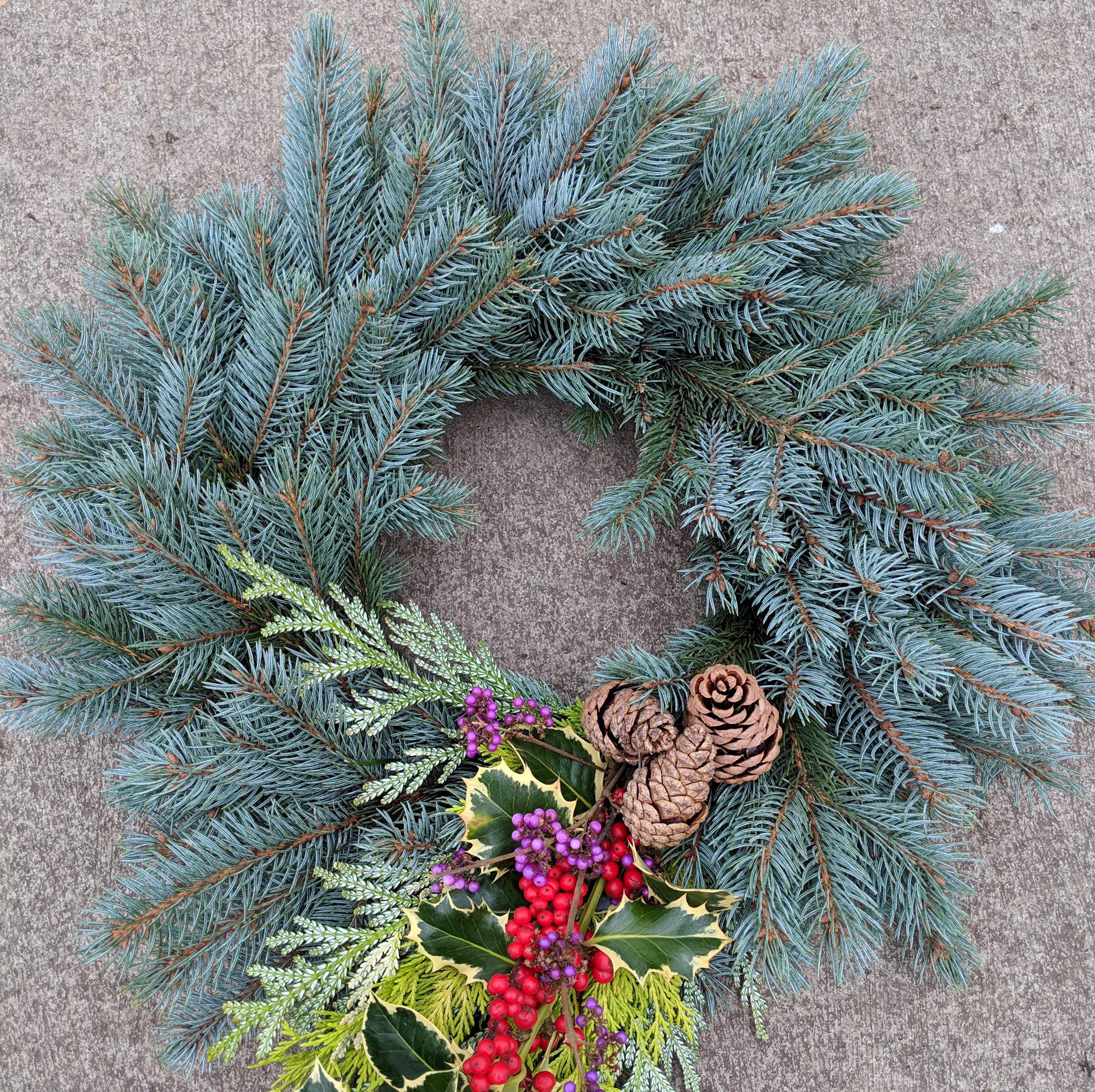 Wreaths, Greenery and Holiday Containers